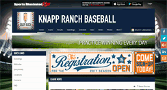 Desktop Screenshot of knappranchbaseball.com