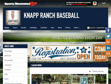 Tablet Screenshot of knappranchbaseball.com